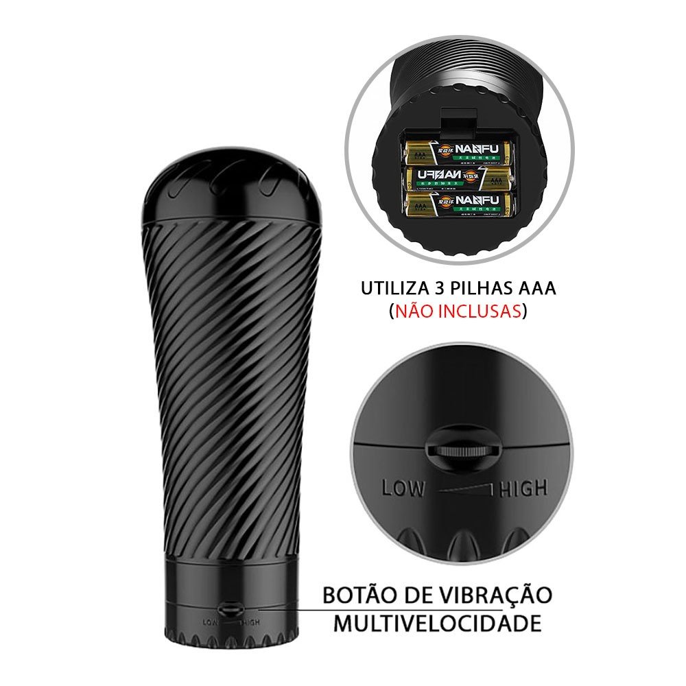 Masturbador Vagina em Cyberskin com Vibrador Disfarçado de Lanterna Pink Pussy Bege | Foto 04