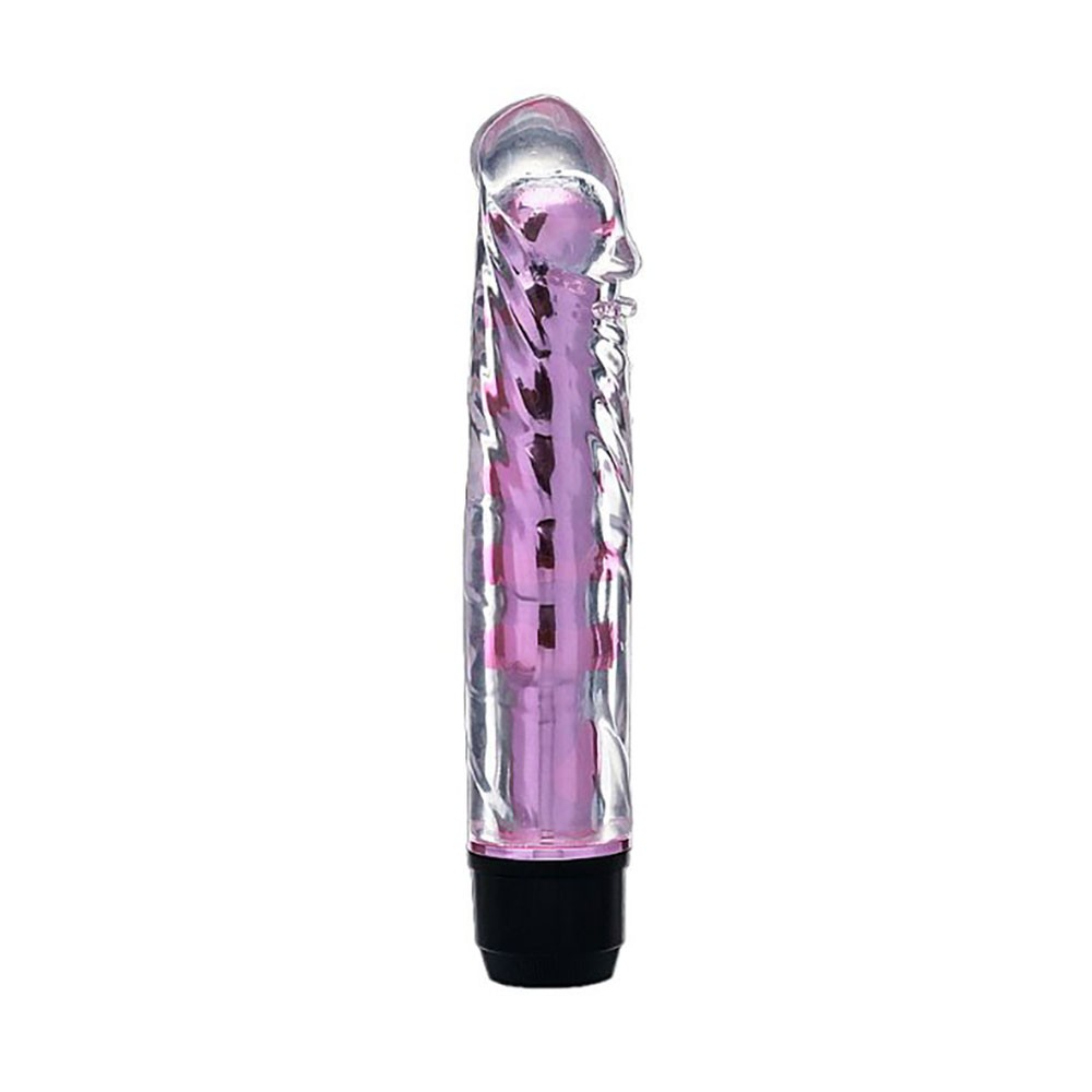 Vibrador Personal Multivelocidade com Capa Formato de Pênis em Silicone Jenny Pink | Foto 02