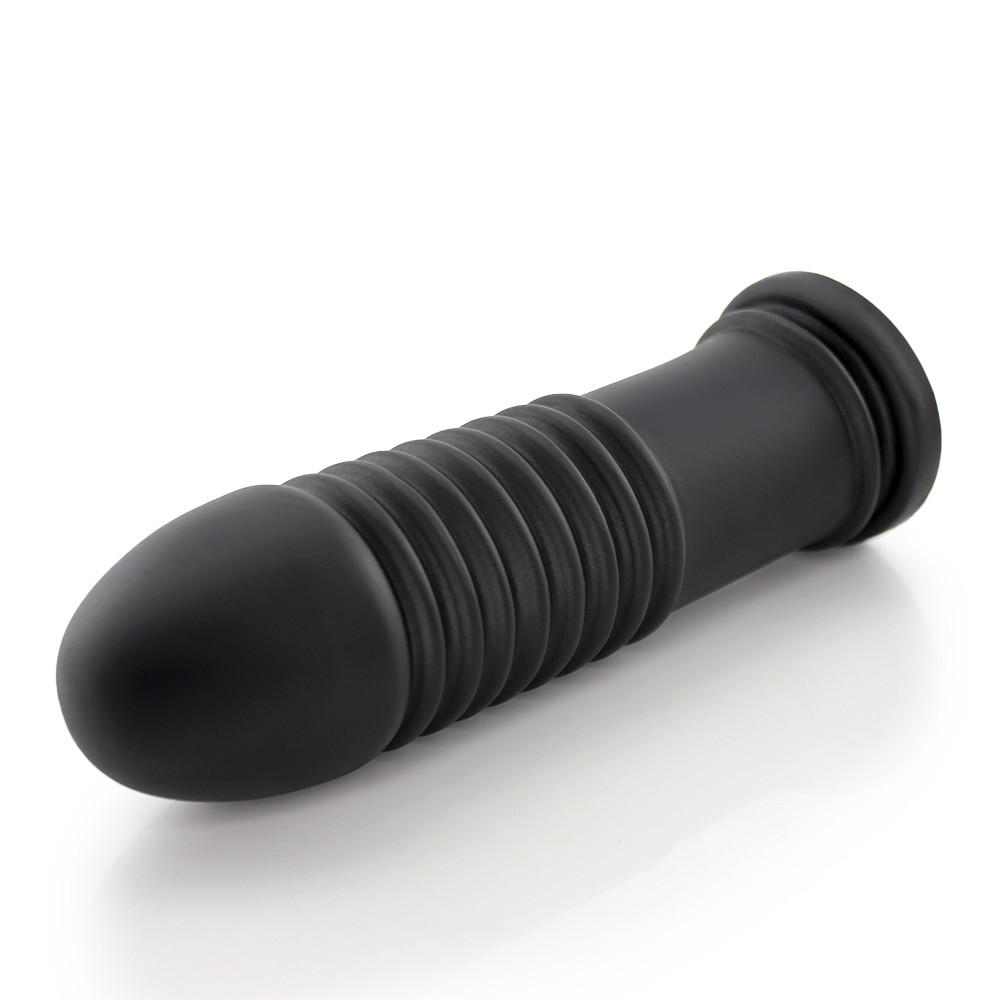 close no corpo do plug anal Mola destacando as ondas texturizadas que estimulam durante a penetra��o anal