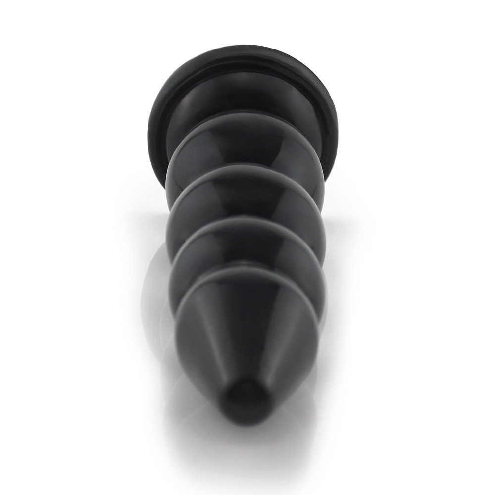 close no corpo do plug anal Graduado GG mostrando o acabamento suave do PVC flex�vel e macio
