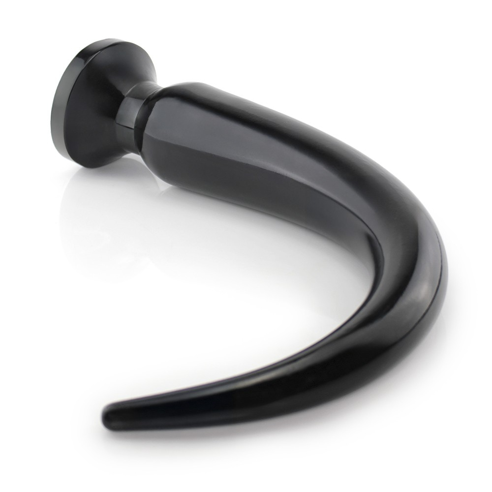 Plug Anal Intrometido em PVC Flex�vel Macio, Gigante e Design Alongado 60 x 8,6cm Preto Brilhante | Foto 02