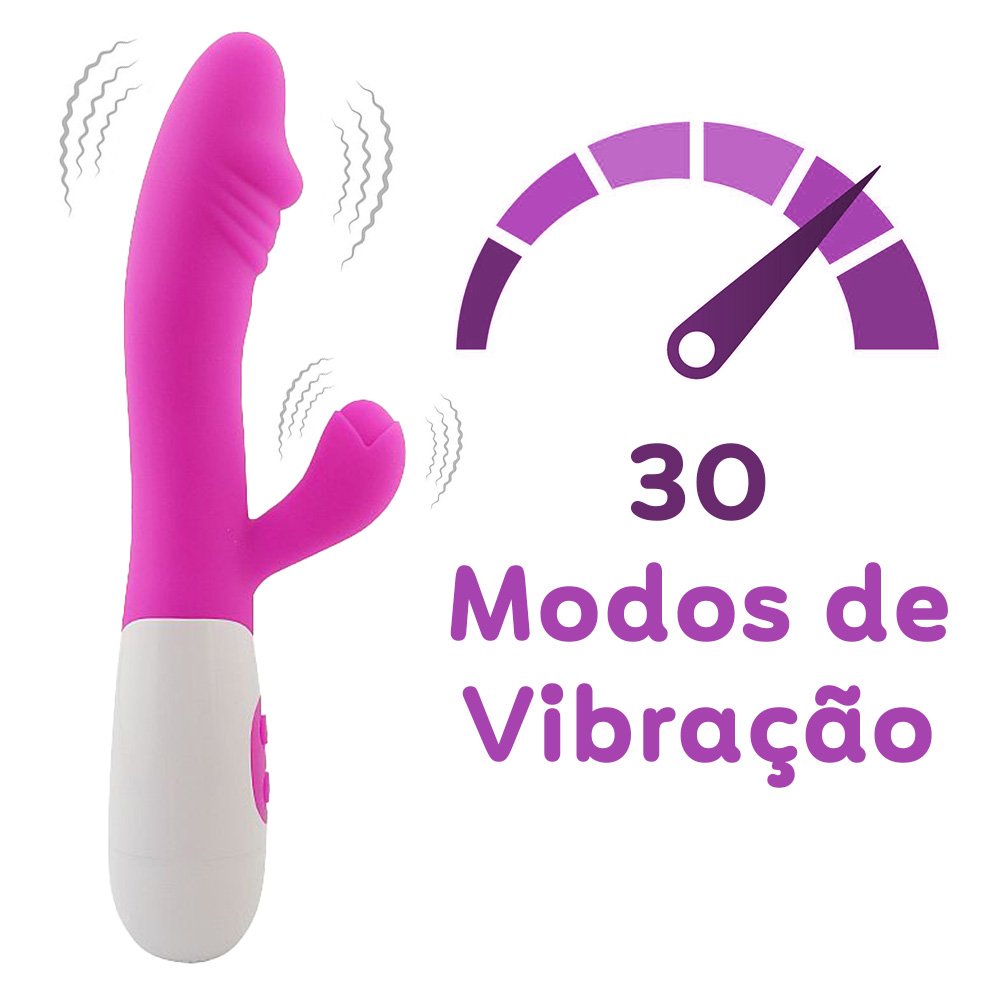 Vibrador Duplo em Silicone � Pilha com 30 Vibra��es Sime 2 Pink | Foto 02