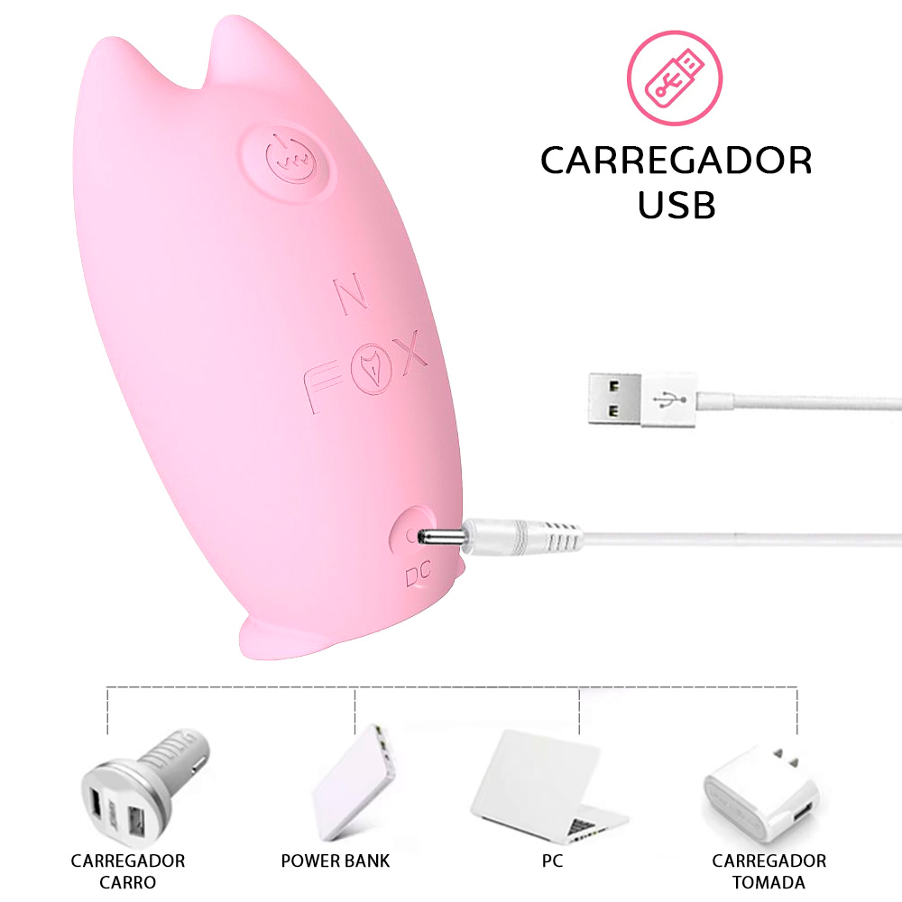 Pulsador de Clit�ris Recarreg�vel em Silicone com 7 Pulsa��es Cat Rosa | Foto 05