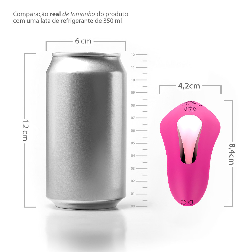 Calcinha Vibrat�ria Recarreg�vel em Silicone com 9 Vibra��es e Controle por APP Pink | Foto 06