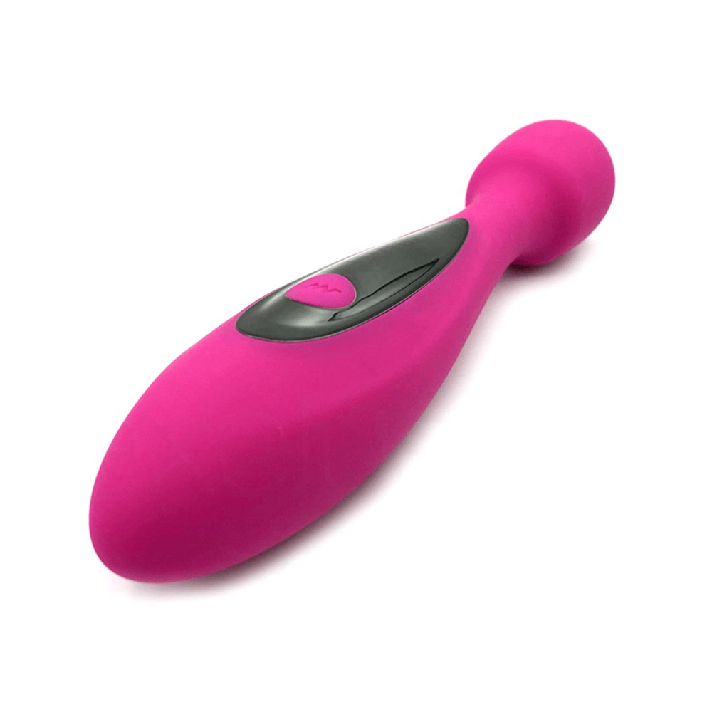 Vibrador er�tico Sex Massager Pink em vista lateral diagonal, mostrando o design
