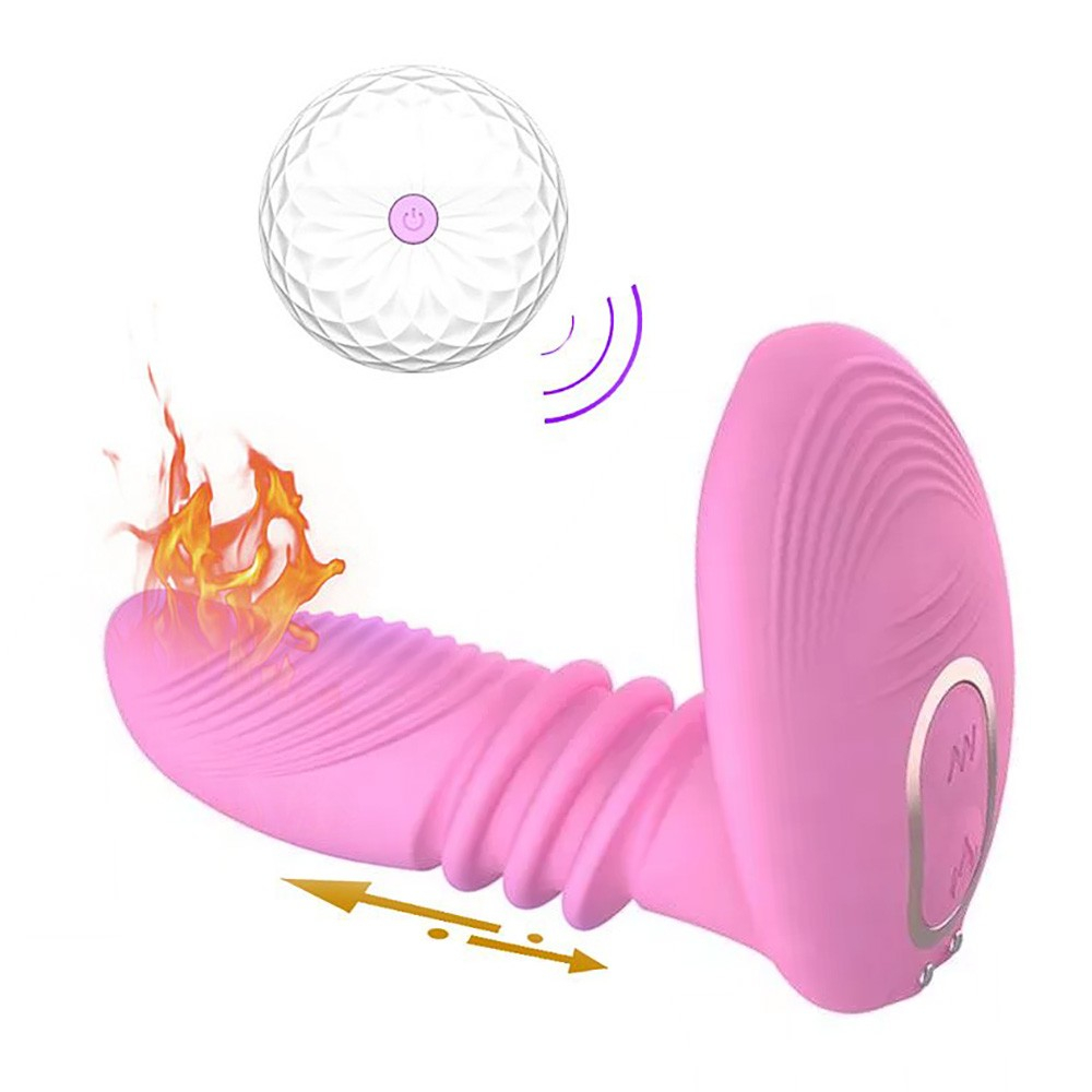 Vibrador com Aquecimento Recarregável em Silicone com 7 Vibrações e Controle sem Fio Rosa | Foto 05