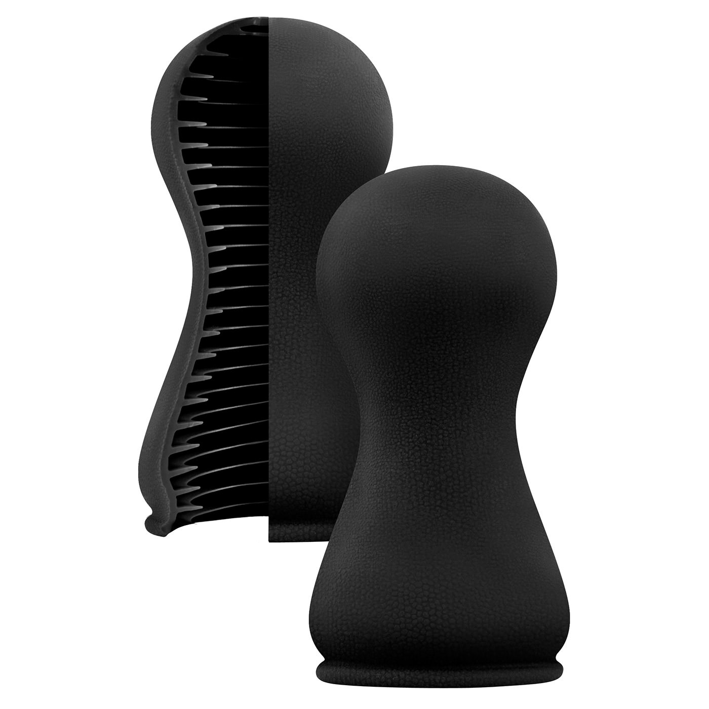 Masturbador Masculino com Furo, Silicone, Texturizado, Preto, 14 x 6,5cm | Foto 02 Masturbador Masculino com Furo, Silicone, Texturizado, Preto, 14 x 6,5cm | Foto 02