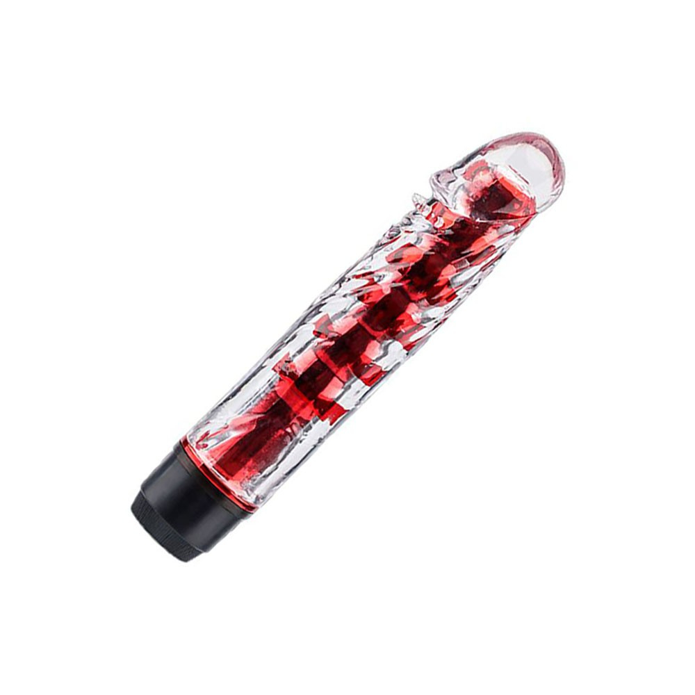 Vibrador Jenny Vermelho Multivelocidade - Vista angular do vibrador