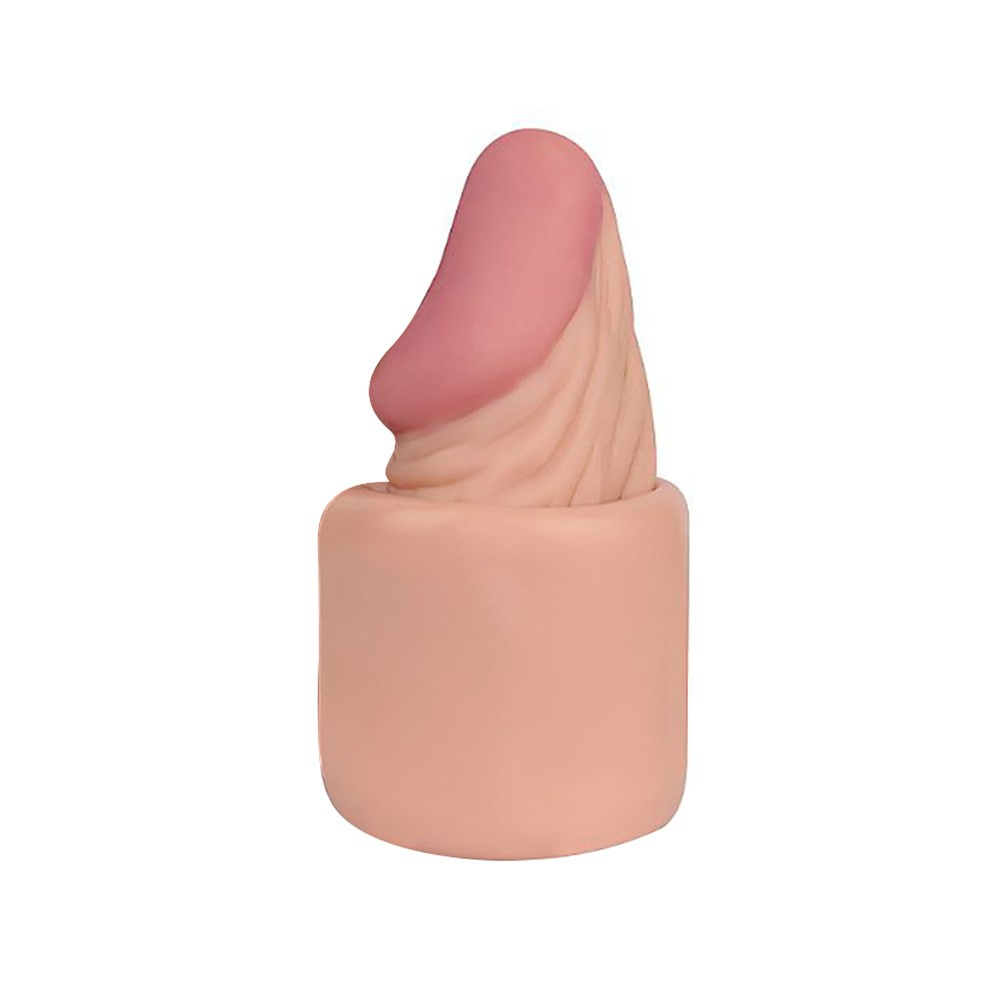 Capa Peniana sem Vibrador em Cyberskin 19 x 3,8 Pleasure X-Tender Series Bege | Foto 04