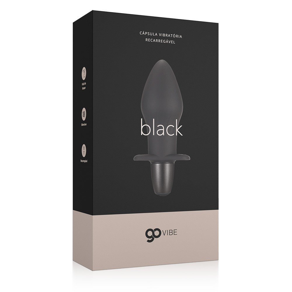 Plug Anal com Vibrador Recarregável em Silicone com 10 Vibrações Gblack Preto | Foto 05