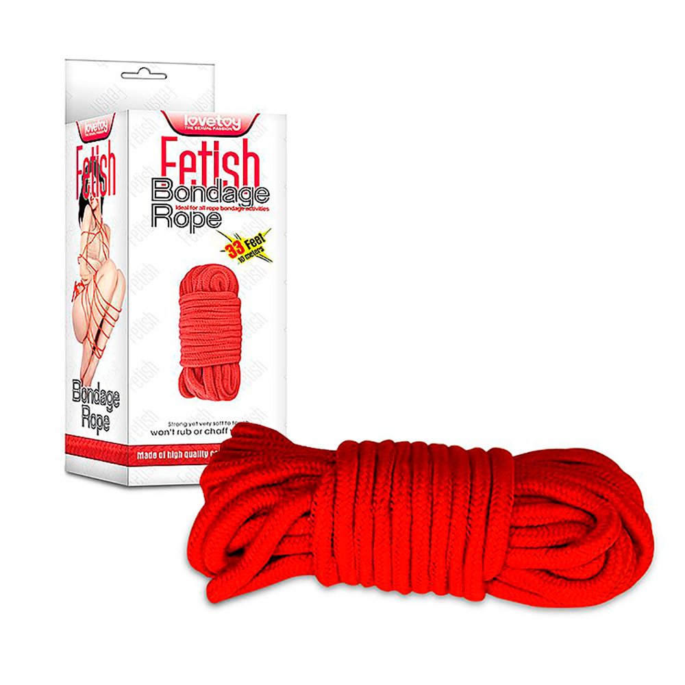 Corda para Bondage e Shibari em Algodão com 10 Metros Vermelha | Foto 01