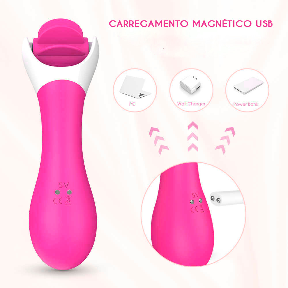 Simulador oral pink com carregamento magnetico USB e indicador LED