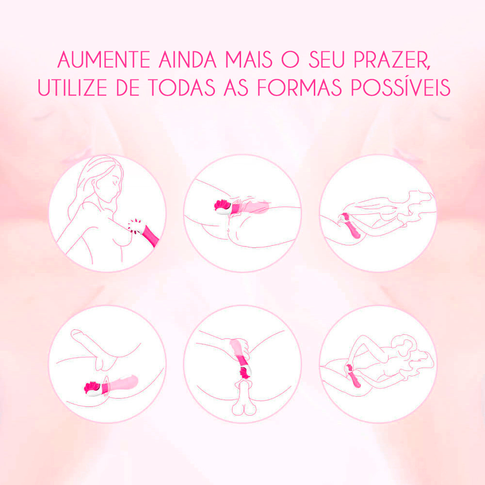 Simulador de sexo oral em formato ergonomico, ideal para clitoris