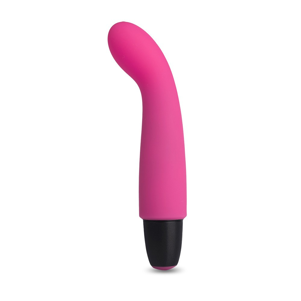 Vibrador Ponto G Recarreg�vel em Silicone com 10 Vibra��es Gvibe Pink em vista lateral