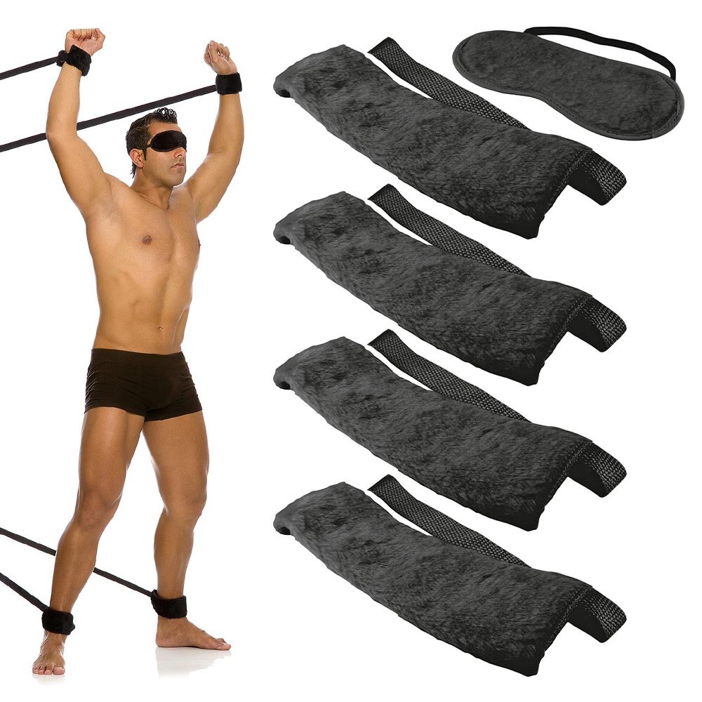 Kit Bondage com 4 Amarras e Venda Fetiche | Foto 01