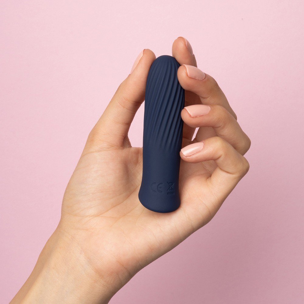 Vibrador Bullet Recarregável em Silicone com 7 Vibrações Twist Azul | Foto 03