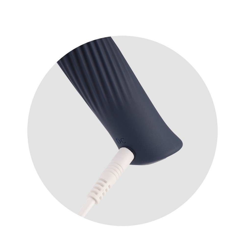 Vibrador Bullet Recarregável em Silicone com 7 Vibrações Twist Azul | Foto 04