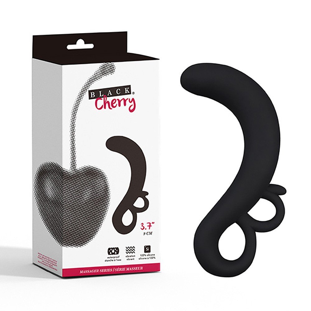 Estimulador de Próstata em Silicone com Alças Black Cherry Preto | Foto 01