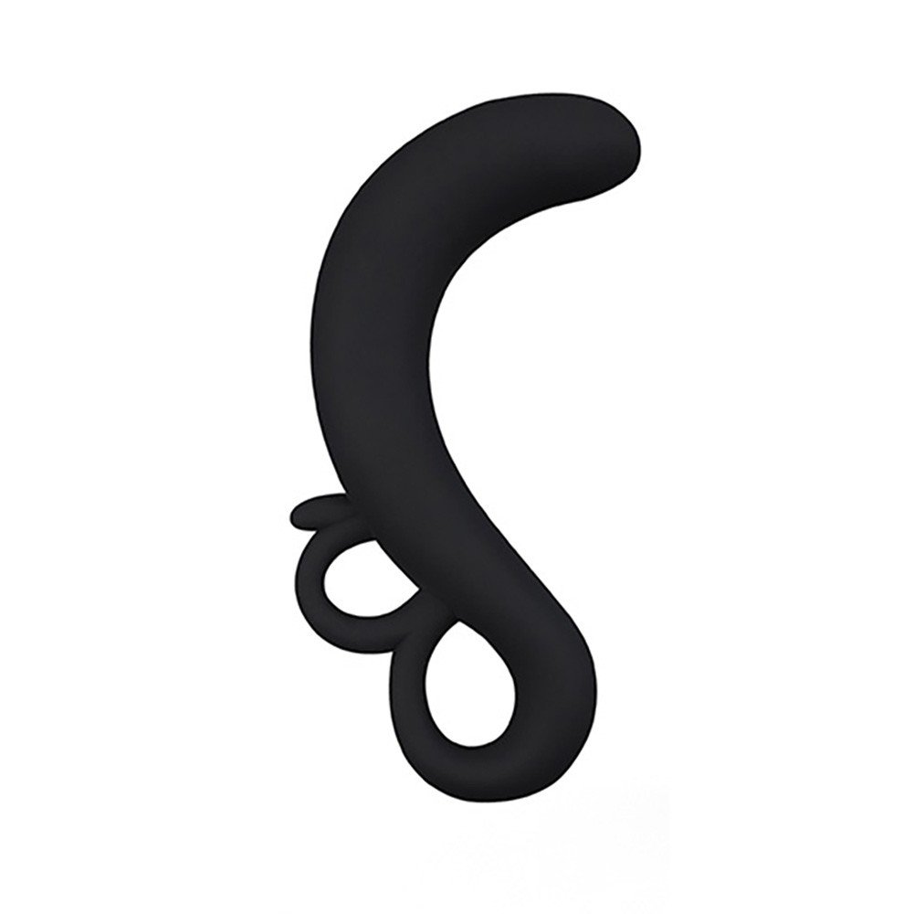 Estimulador de Próstata em Silicone com Alças Black Cherry Preto | Foto 03