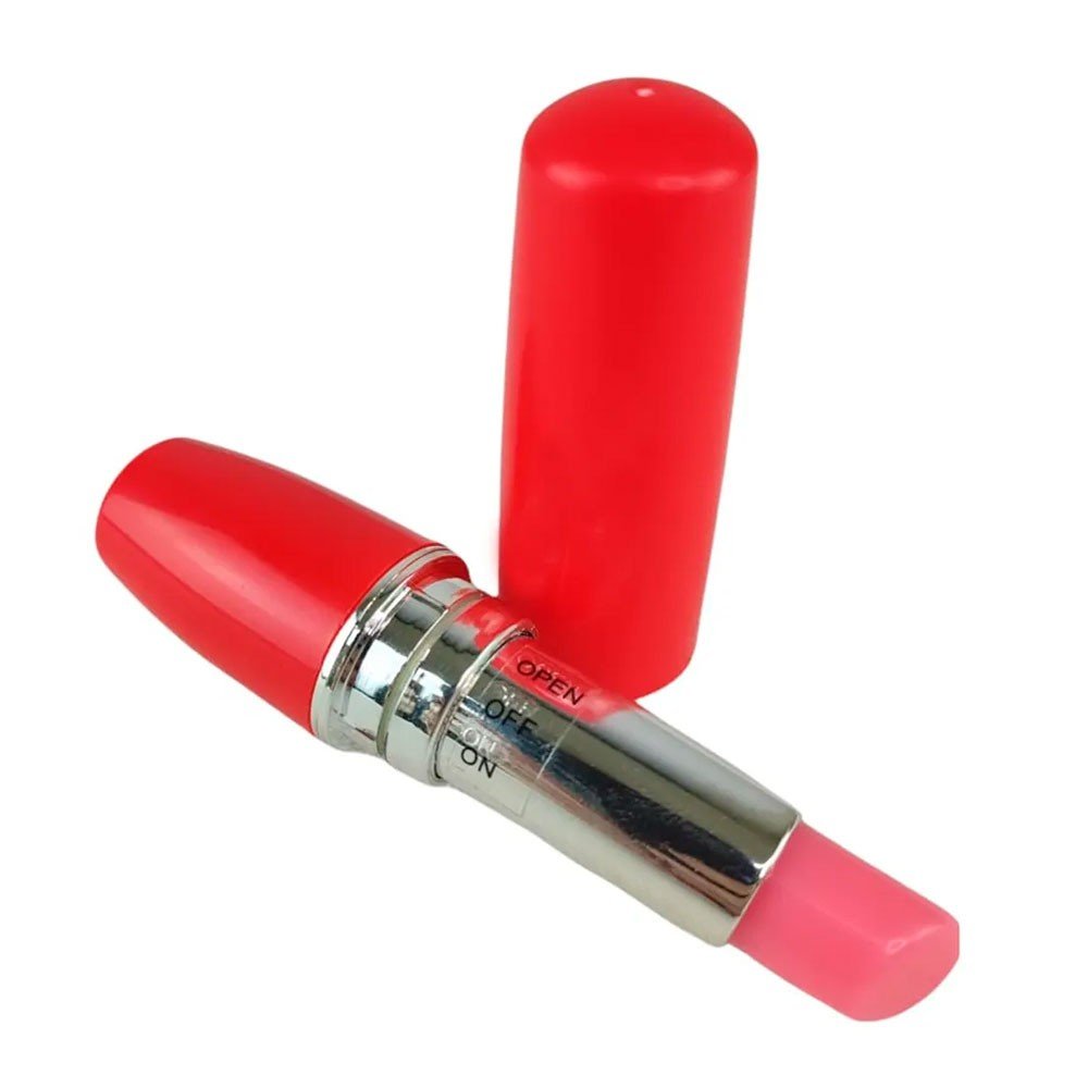 Vibrador Discreto no Formato de Batom Black Cherry Vermelho | Foto 02