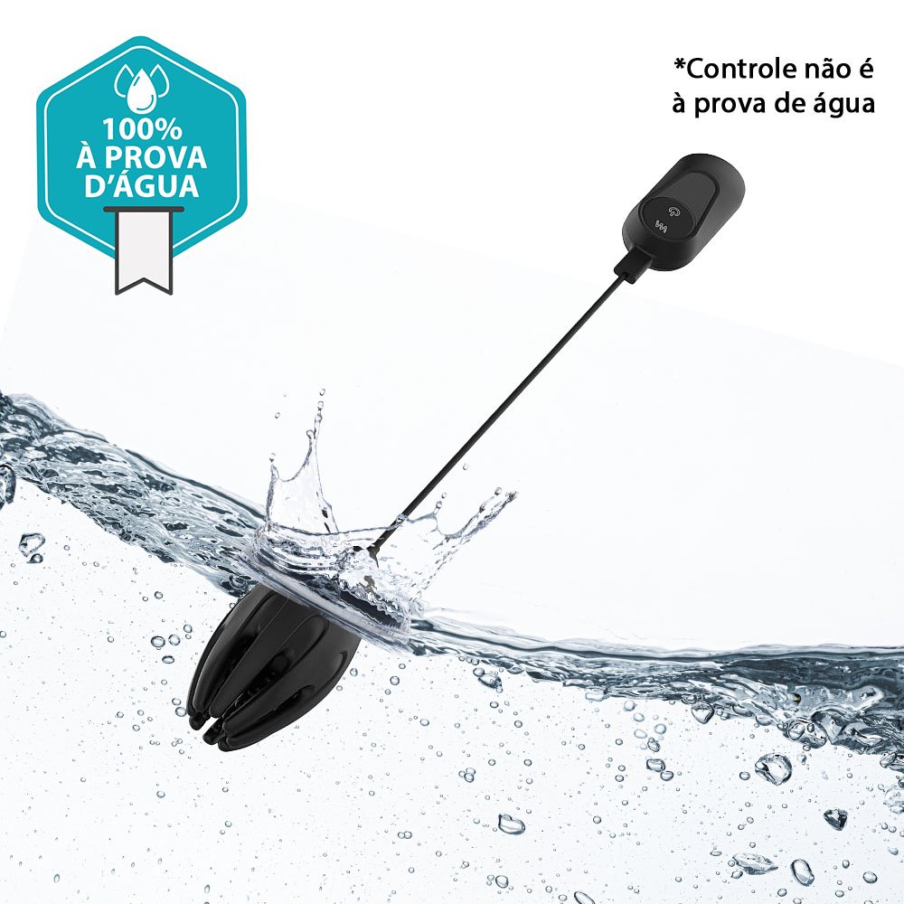 Vibrador Masculino em Silicone (Aveludado) com 9 Vibrações - Estimulador da Glande Devil Preto | Foto 04