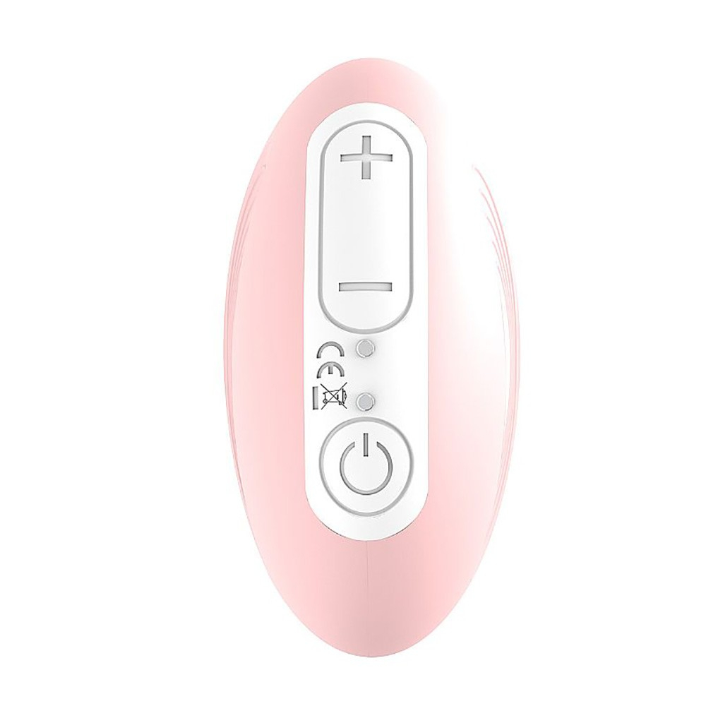 Vibrador para Clit�ris Recarreg�vel na cor rosa em close da �rea de estimula��o, evidenciando o silicone macio e textura ondulada
