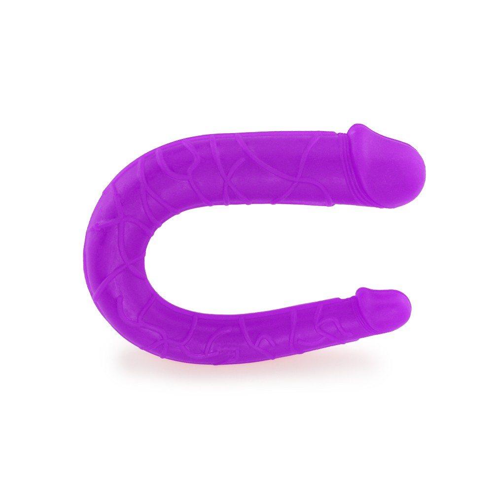 vista lateral do p�nis real�stico vibrador evidenciando espessura, curvatura e propor��o do produto