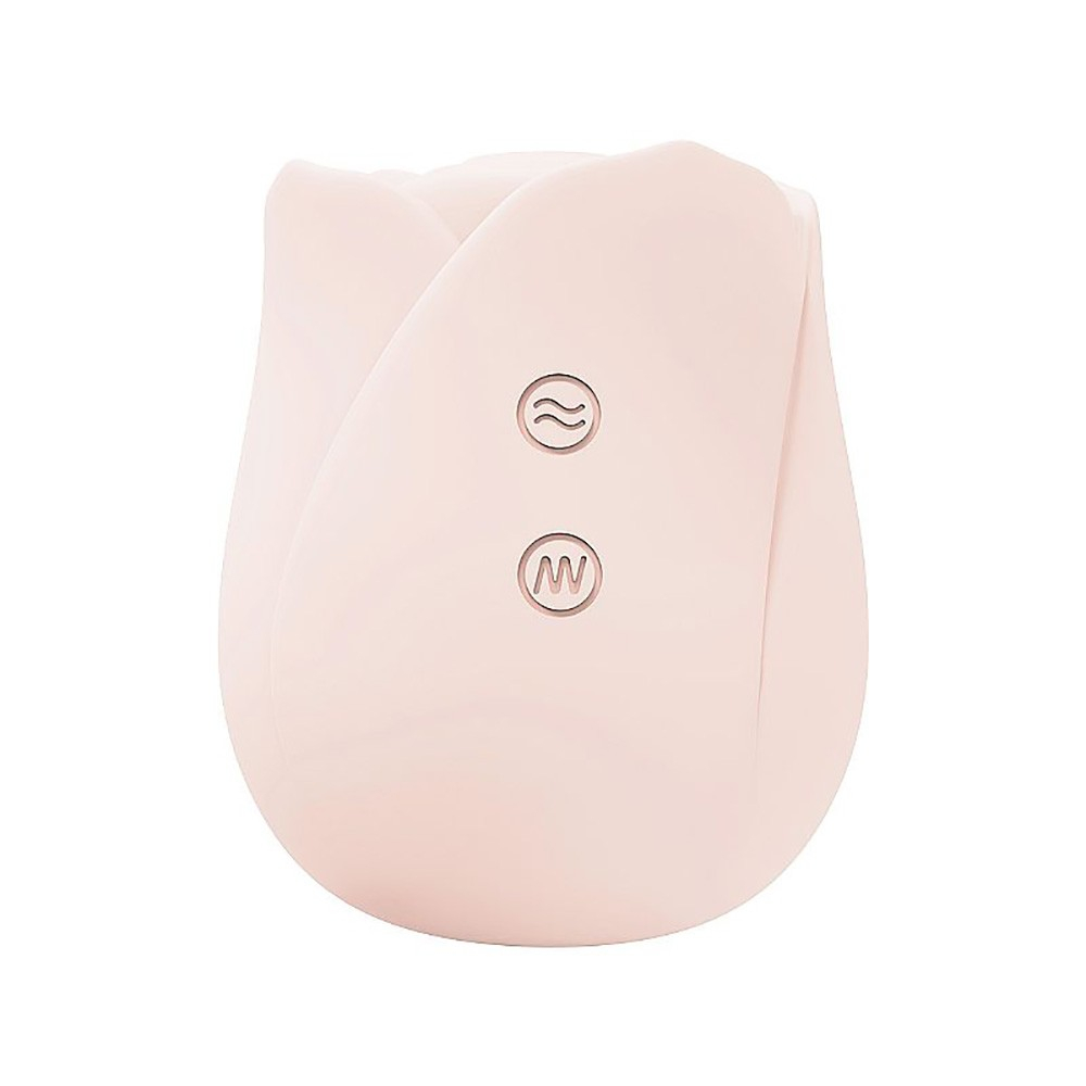 Vibrador Discreto Recarreg�vel em Silicone com 10 Vibra��es Formato de Flor Rosa - embalagem do produto destacando a marca e caracter�sticas