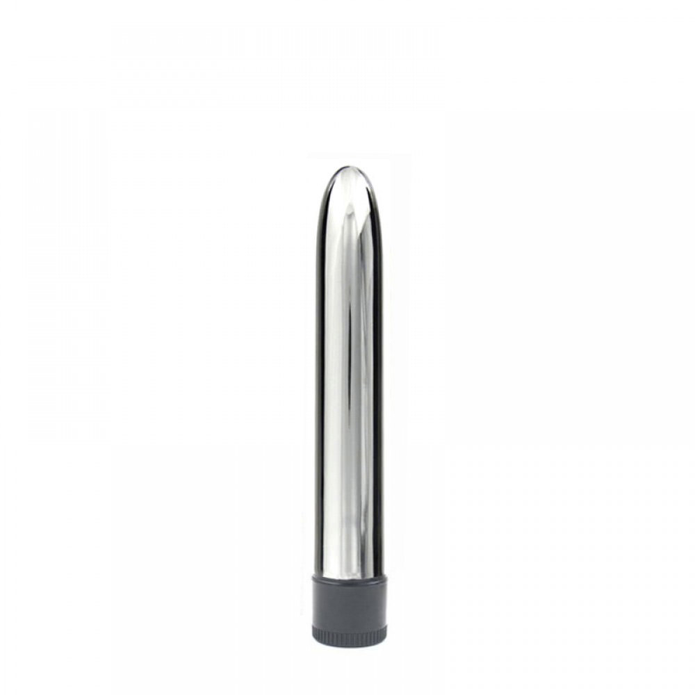 Vibrador Personal Metalizado Multivelocidade 17,5 x 2,8cm Prata| Foto 01 Vibrador Personal Metalizado Multivelocidade 17,5 x 2,8cm Prata| Foto 01