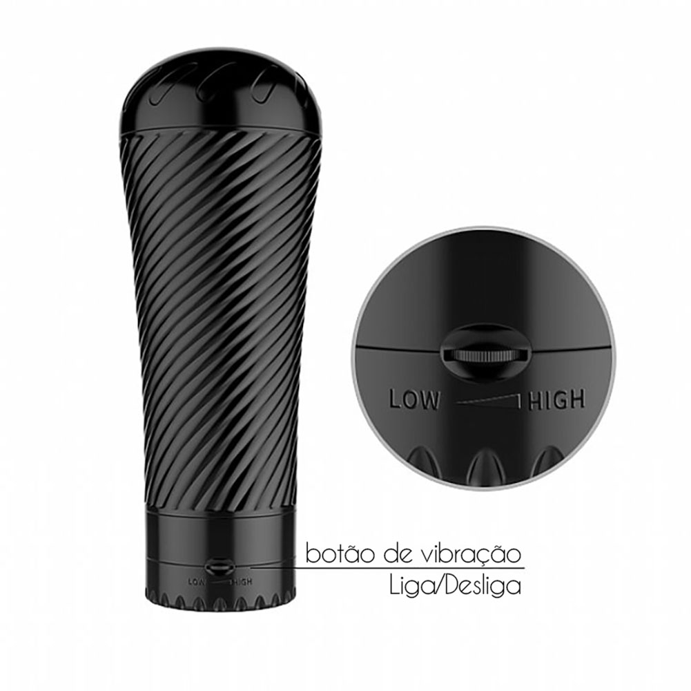 Masturbador �nus em Cyberskin com Vibrador em Formato Lanterna Bege | Foto 04