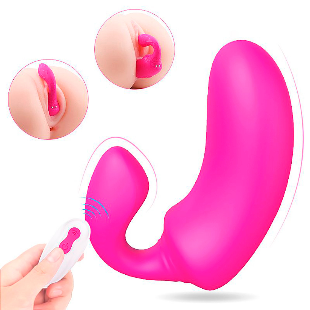 Vibrador para Casal em Silicone com Controle Remoto sem Fio Pink - ilustracao de uso intimo