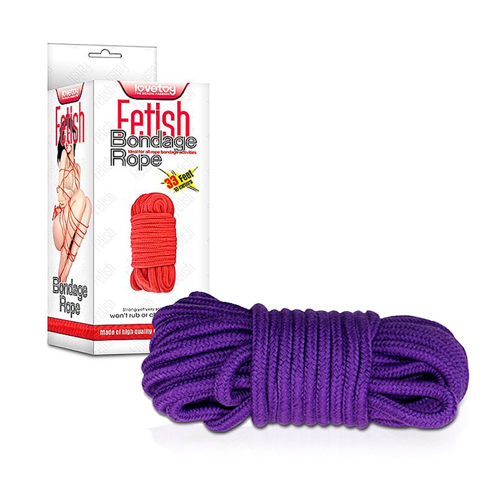 Corda para Bondage e Shibari em Algodão com 10 Metros Roxa | Foto 01