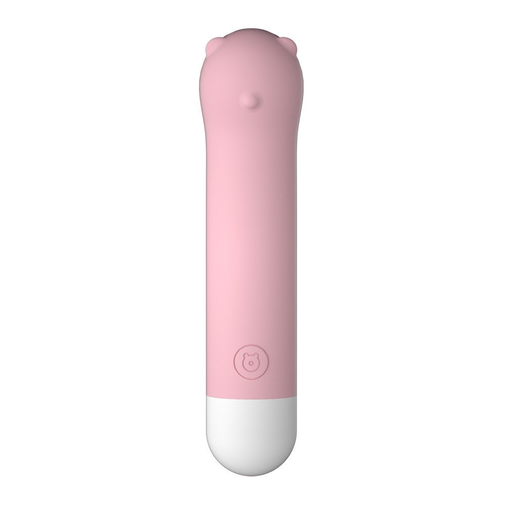 Vibrador Ponto G em Silicone Urso Rosa vista frontal