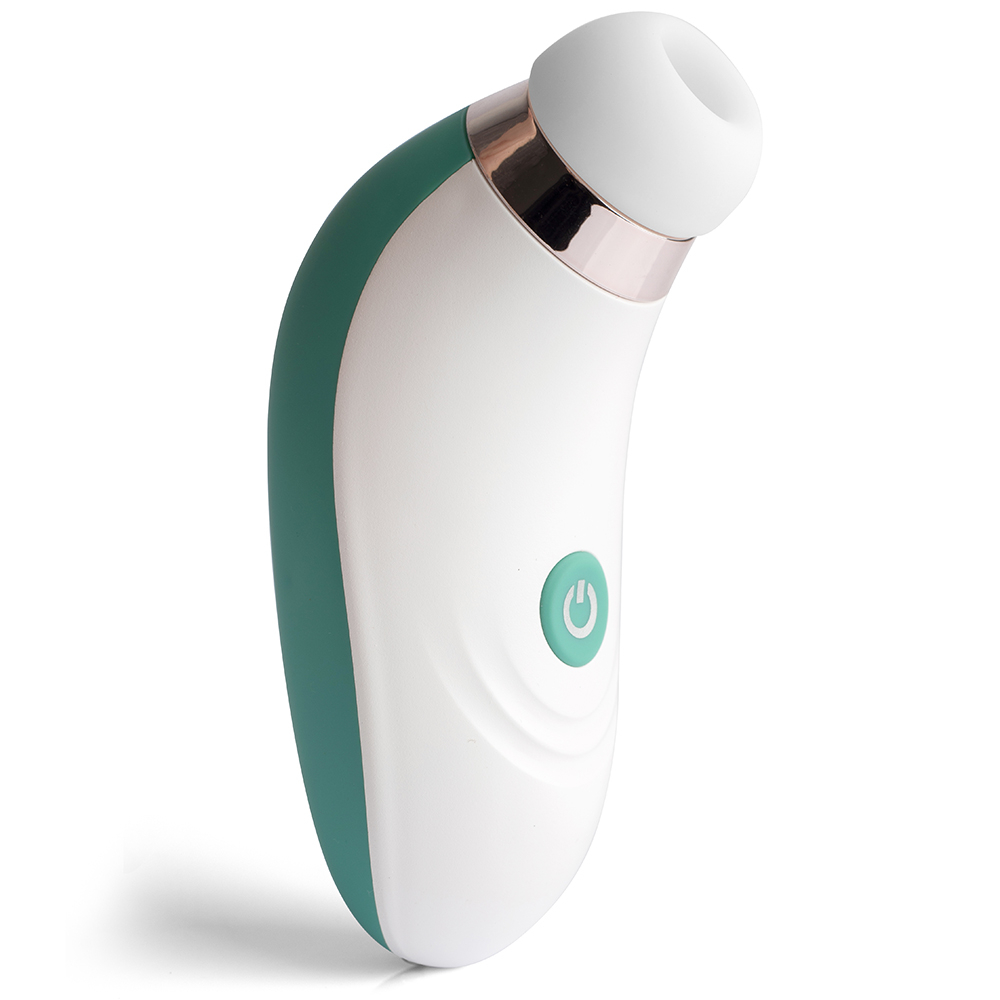 Vibrador Sugador de Clit�ris Recarreg�vel Sensevibe Fast vis�o lateral em silicone na cor Cyan