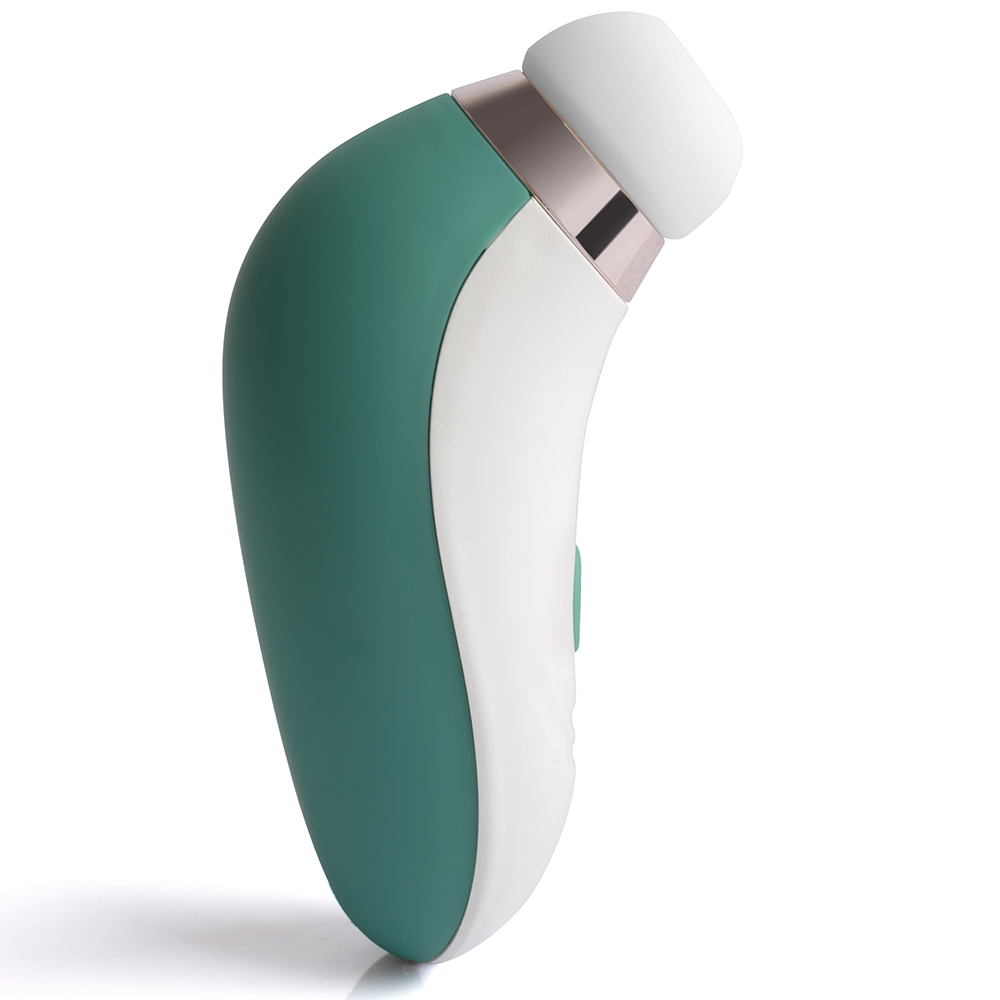 Vibrador Sugador de Clit�ris Sensevibe Fast em Silicone Cyan com foco no design ergon�mico e curvas suaves
