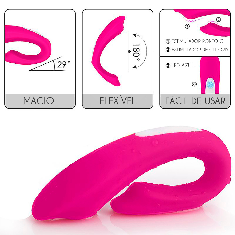 Massageador para Casal We Joy 9 Vibrações com Controle Remoto Sem Fio Pink | Foto 04 Massageador para Casal We Joy 9 Vibrações com Controle Remoto Sem Fio Pink | Foto 04