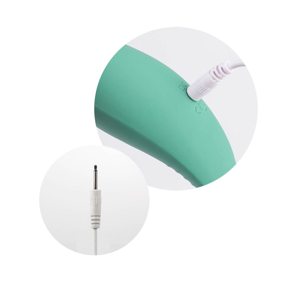 Vibrador para Clitóris Recarregável em Silicone com 10 Vibrações Charm Cyan | Foto 04