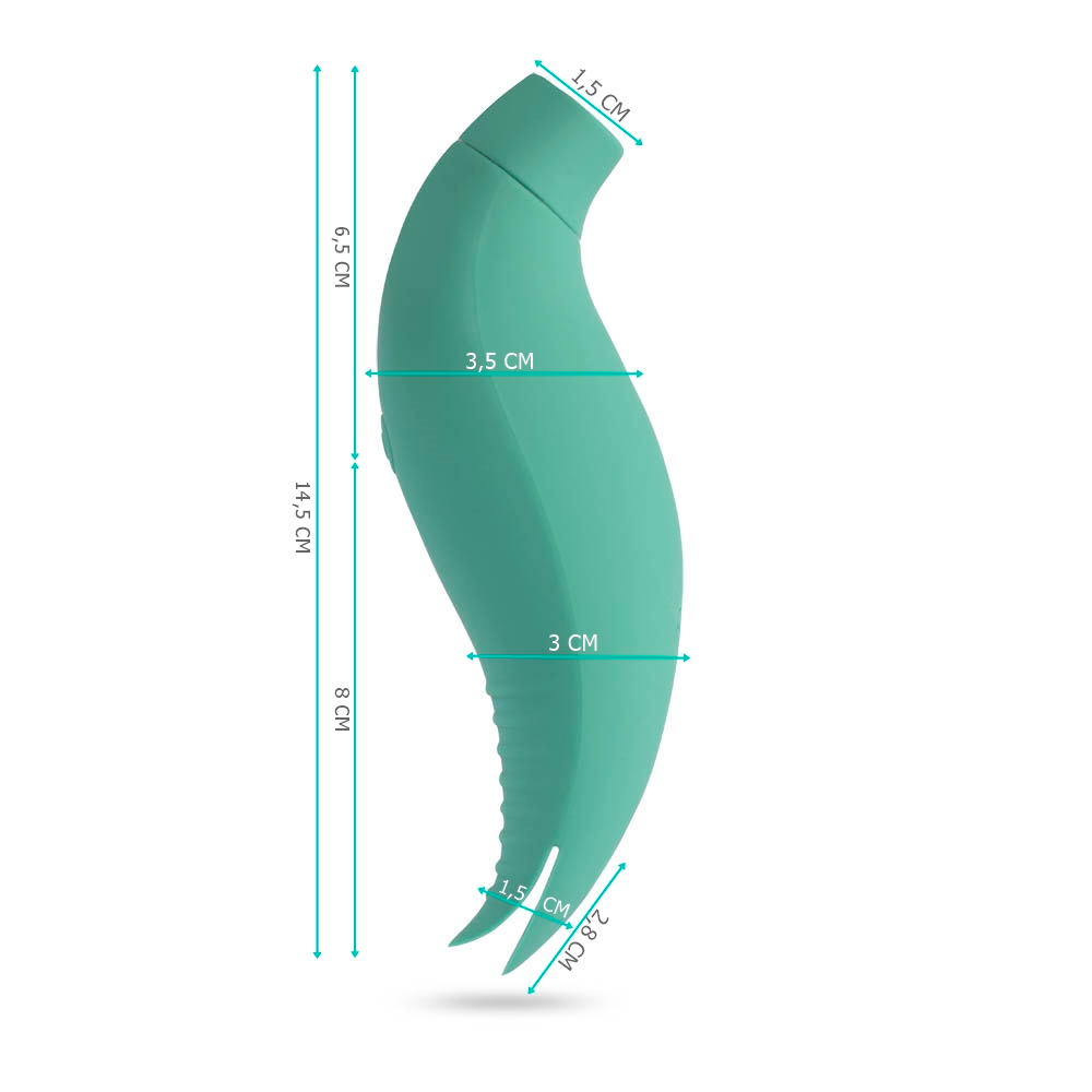 Vibrador para Clitóris Recarregável em Silicone com 10 Vibrações Charm Cyan | Foto 05