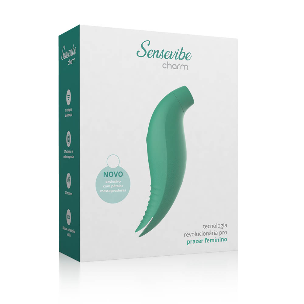 Vibrador para Clitóris Recarregável em Silicone com 10 Vibrações Charm Cyan | Foto 06