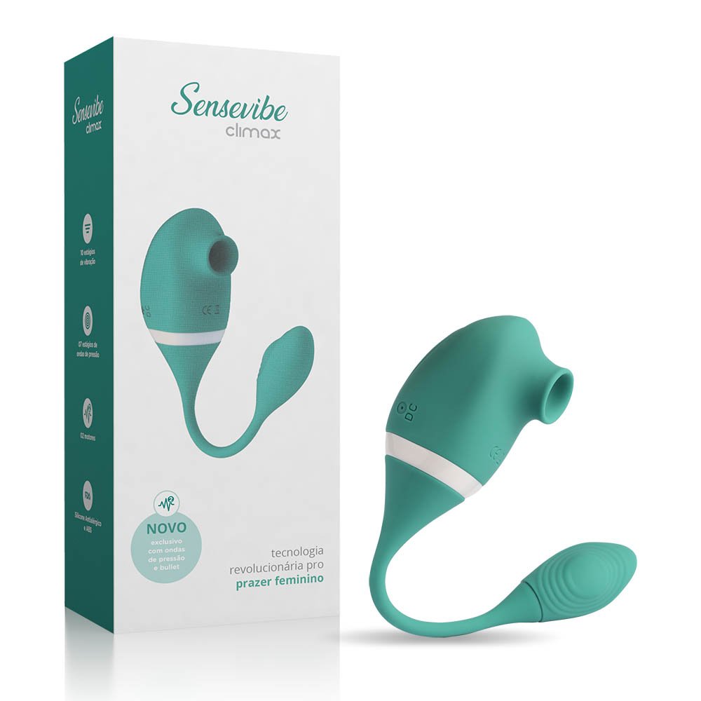 Vibrador para Clitóris Recarregável em Silicone com 10 Vibrações Climax Cyan | Foto 01