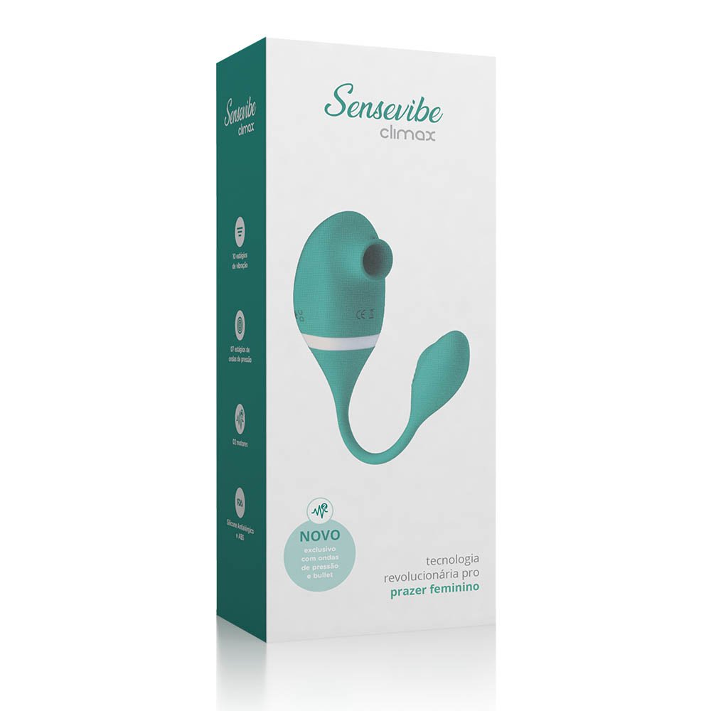 Vibrador para Clitóris Recarregável em Silicone com 10 Vibrações Climax Cyan | Foto 06