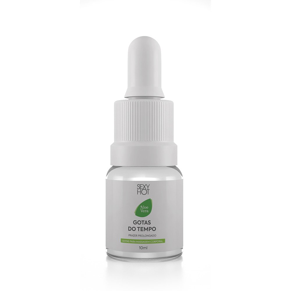 Frasco do Gel Retardante Masculino em Gotas Gotas do Tempo com Aloe Vera