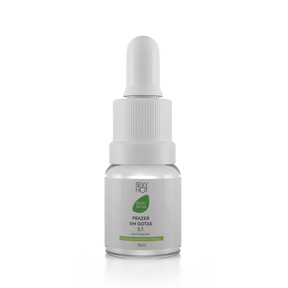 Frasco conta-gotas do Gel Excitante Unissex em Gotas com Aloe Vera 5.1 Multifun��es 10ml