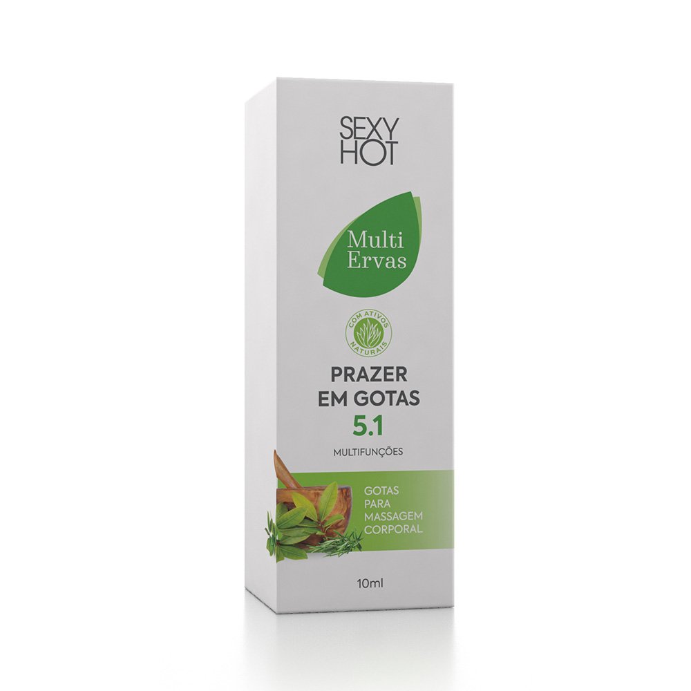 Embalagem do Gel Excitante Unissex em Gotas com Aloe Vera 5.1 Multifun��es 10ml
