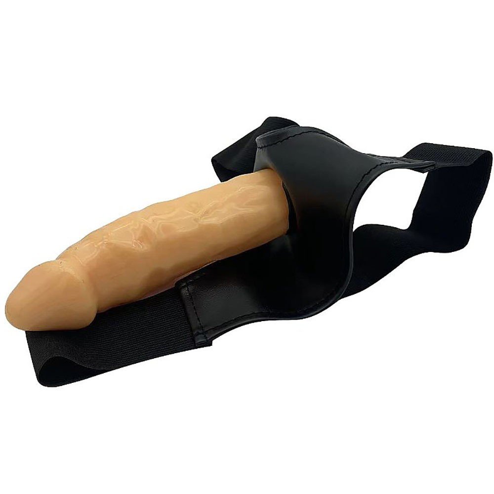 Capa Peniana em Silicone de 19cm e Extensor Interno de 8cm com Cinta de El�stico Bege | Foto 05