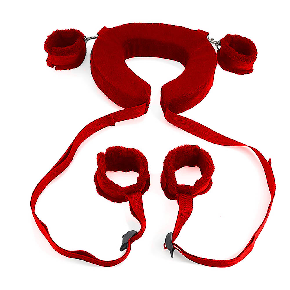Kit Bondage com Algema para Punhos e Pernas com Apoio de Cabeça em Pelúcia | Foto 02