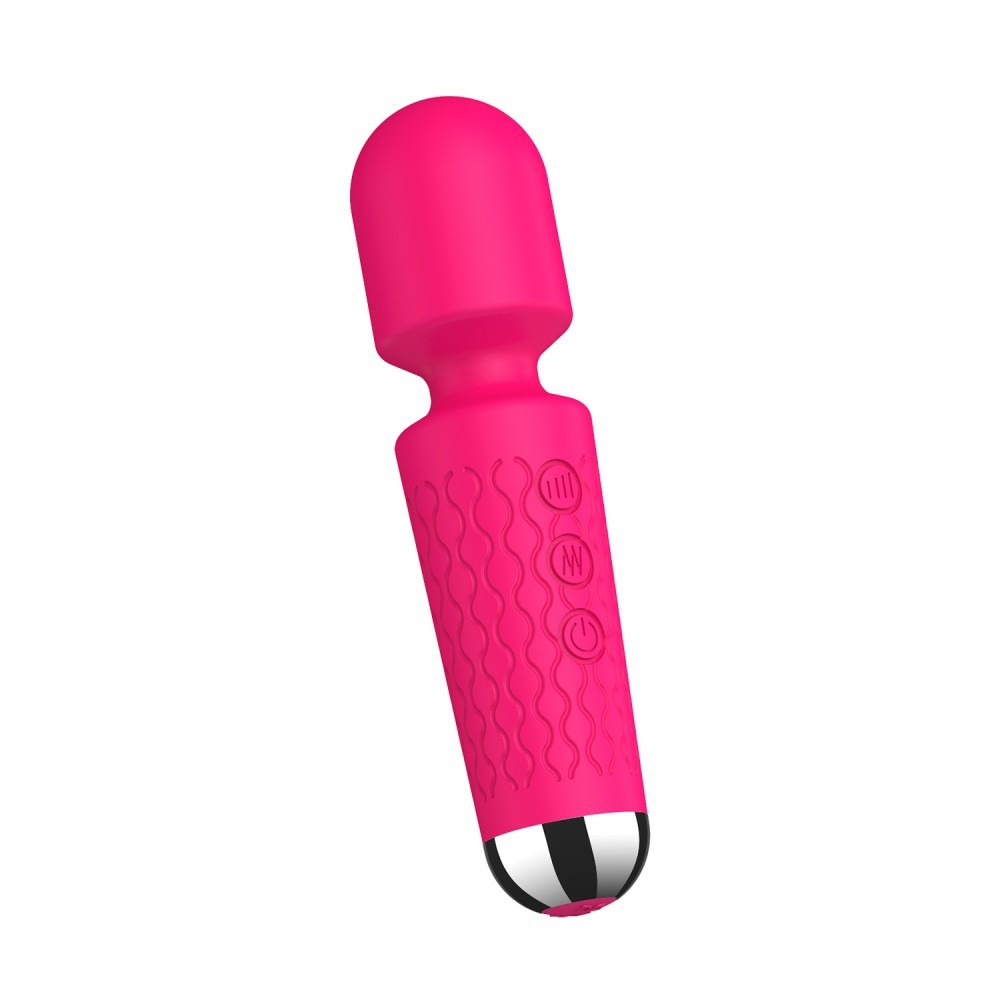 Vista lateral do massageador erotico recarregavel Pink, enfatizando o design ergonomico e a continuidade suave da superficie de silicone.