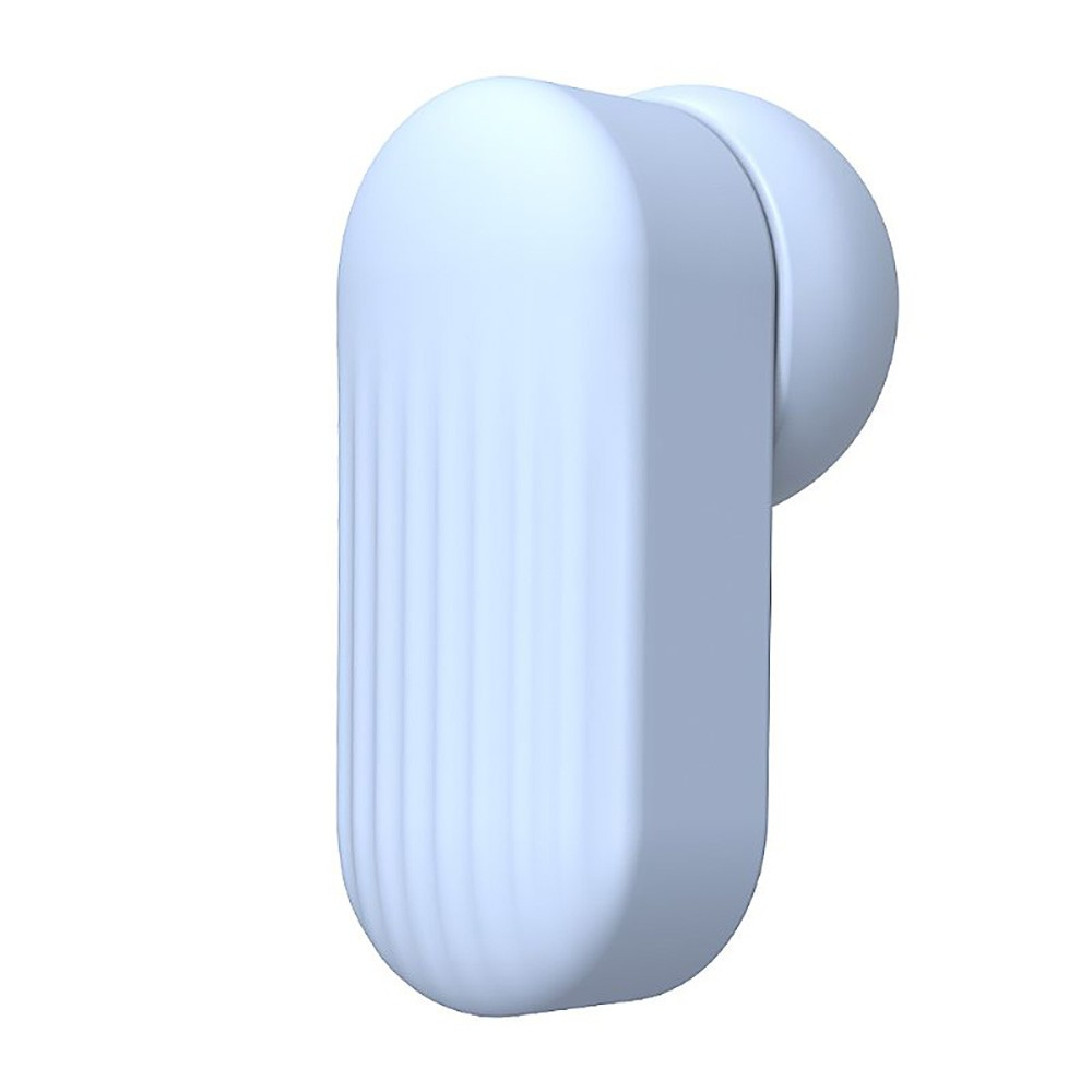 Vista da parte de tr�s do Pulsador de Clit�ris Recarreg�vel Mini Azul, com detalhes da textura em silicone.
