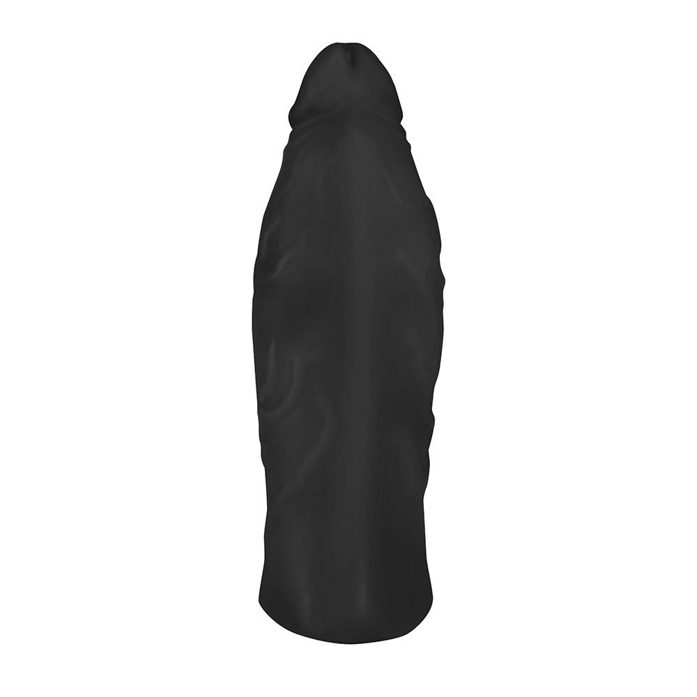 p�nis real�stico flex�vel jatob�, corpo preto de 21cm, vista da parte superior