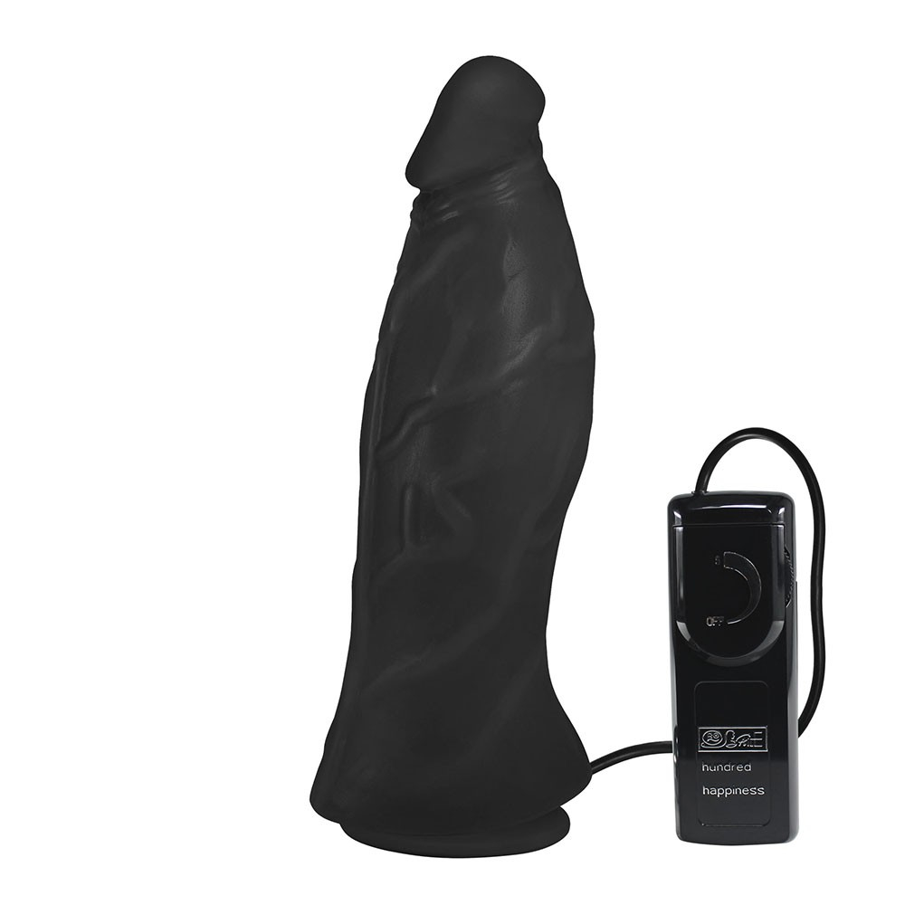P�nis Real�stico Flex�vel com Ventosa e Vibrador Jatob� em vista posterior, mostrando detalhes da ventosa